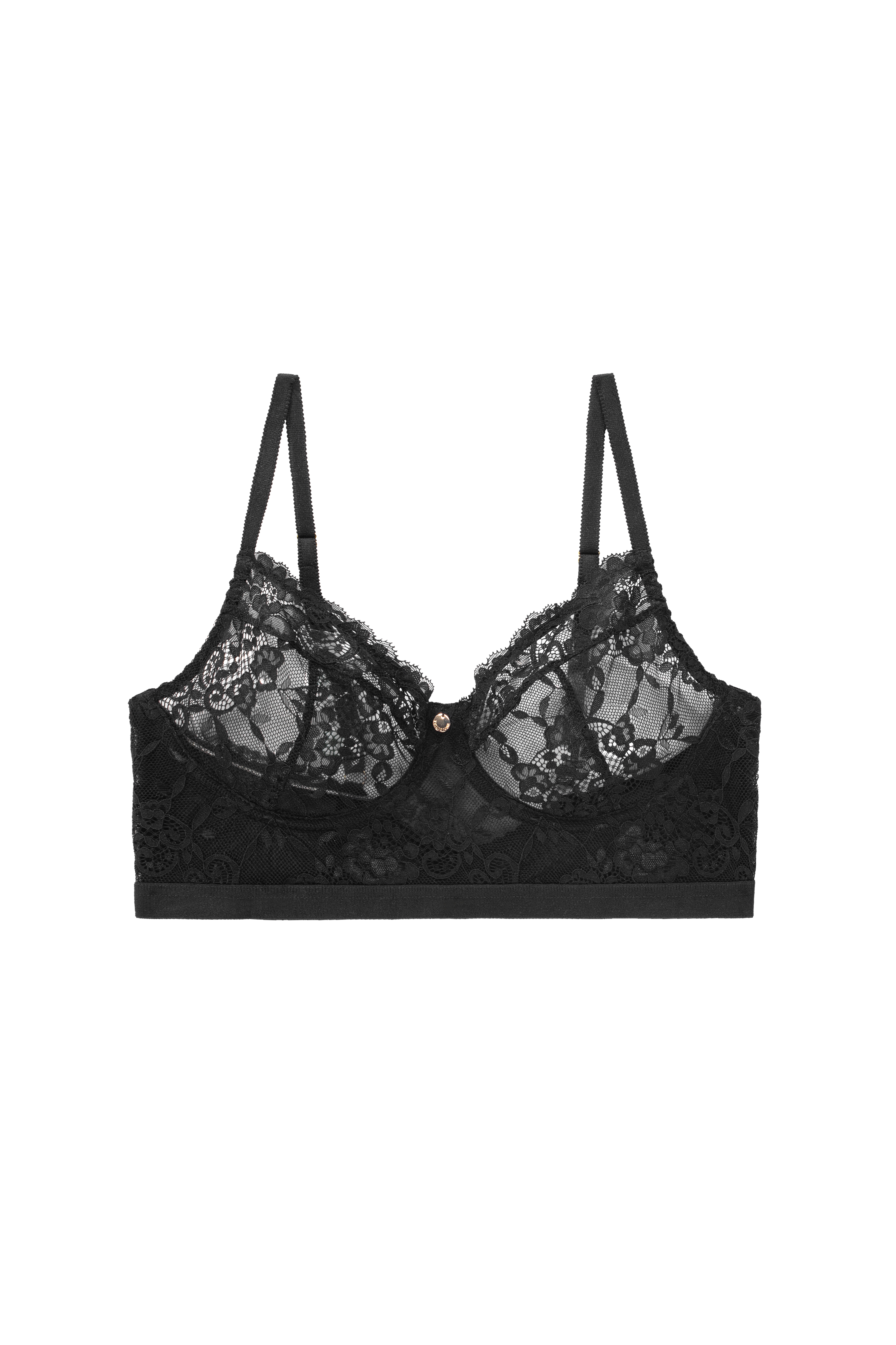 kant bralette zwart verstelbare bandjes