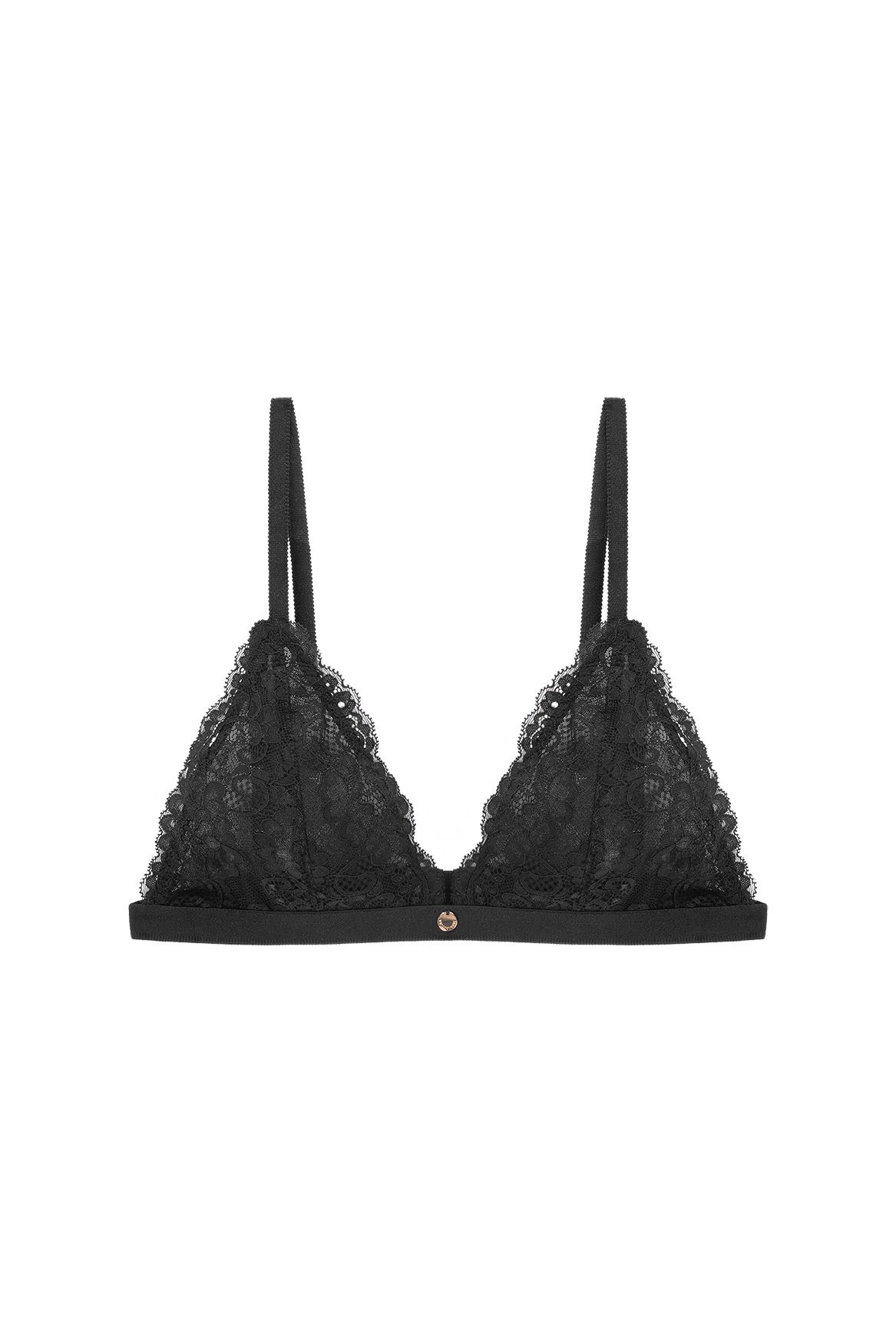 sexy zwarte triangle bralette zonder beugel