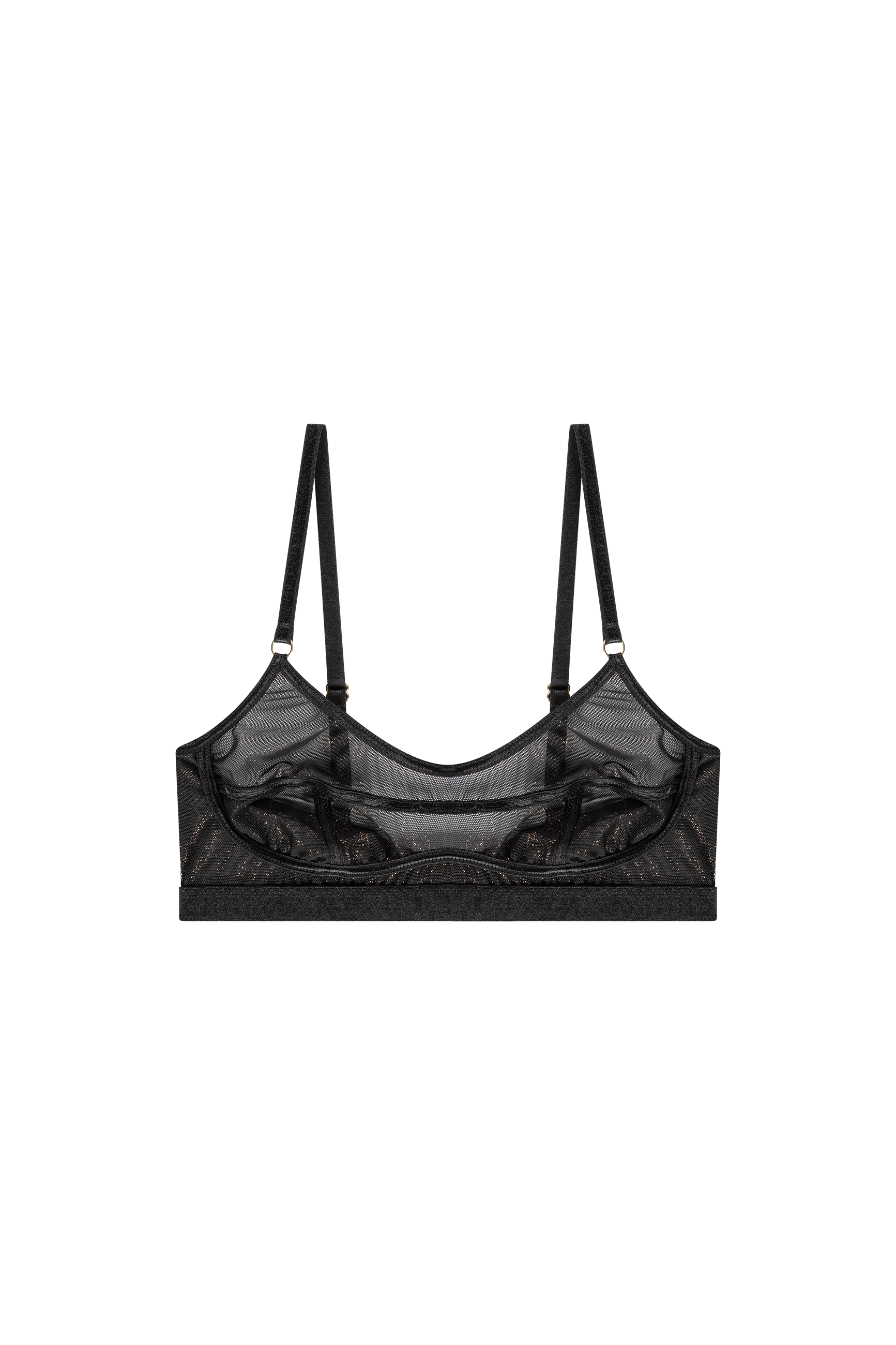 zwarte mesh bralette