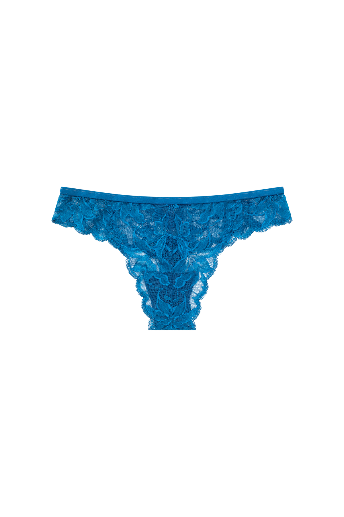 pavo blauw string met kant