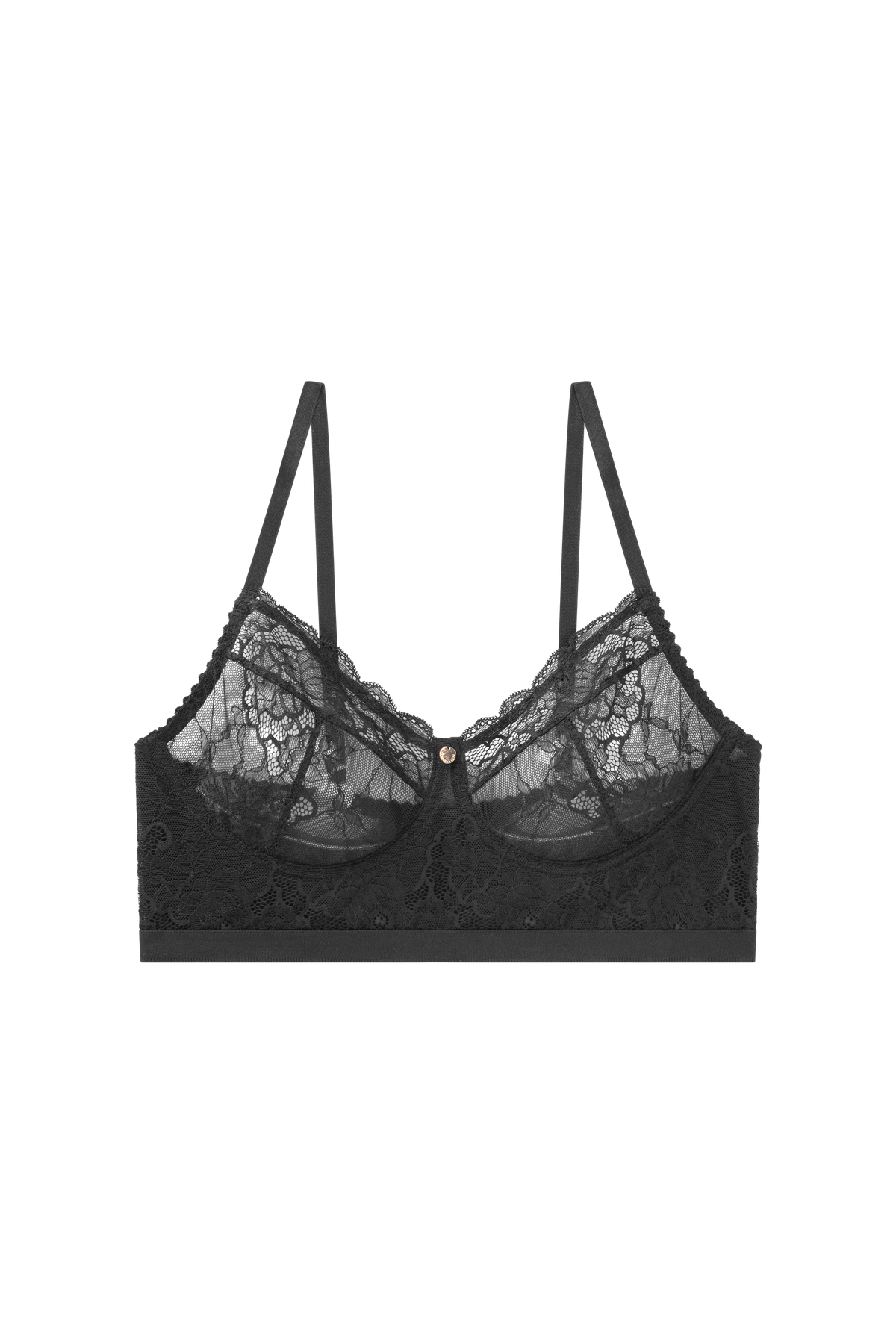zwarte bralette met kant zonder sluiting