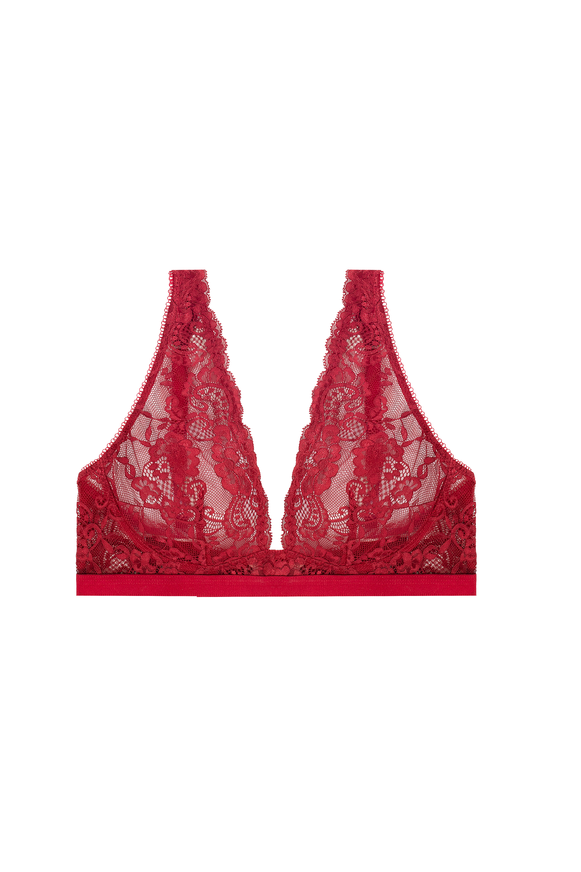 rood bralette kant lingerie 