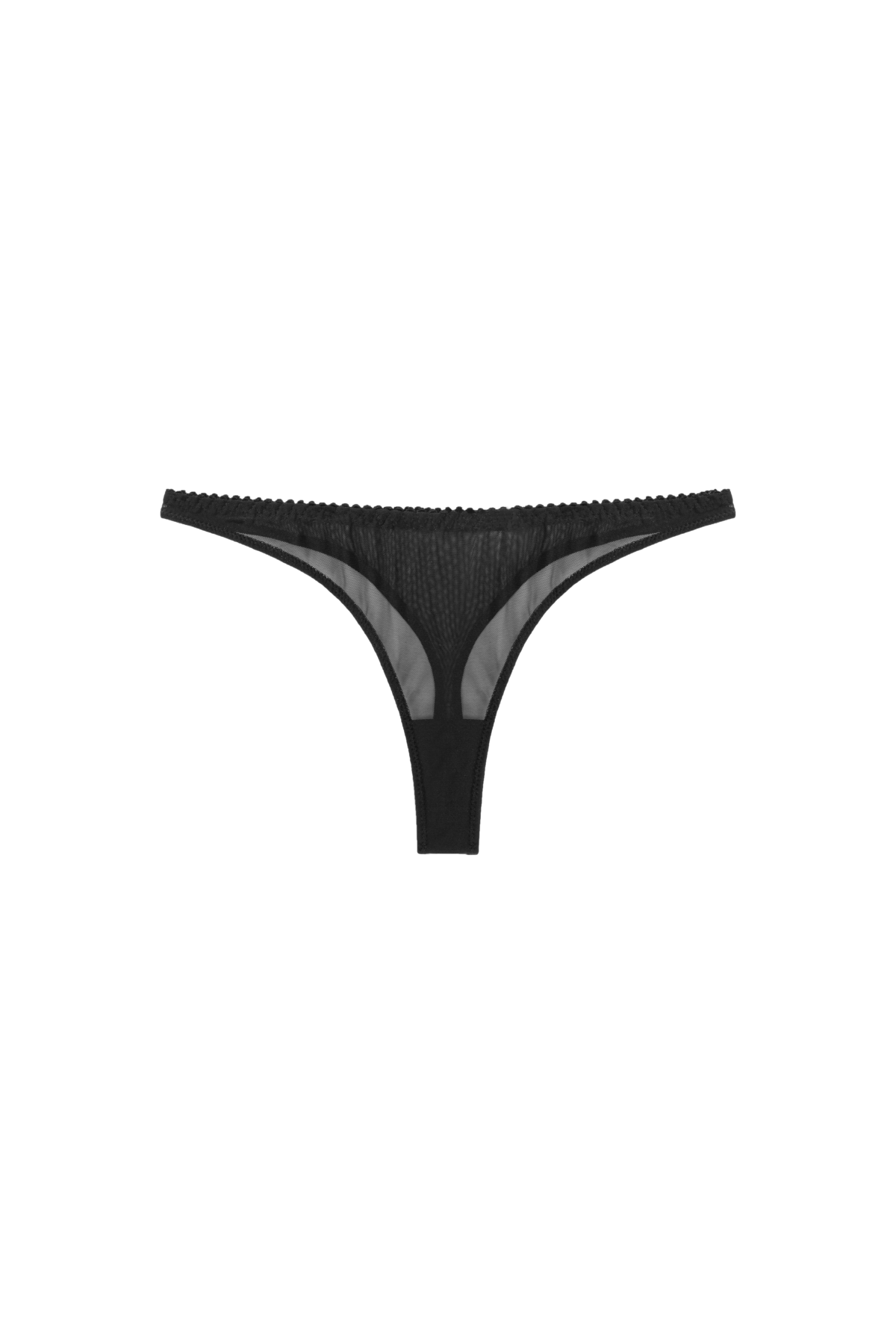 string lingerie mesh zwart