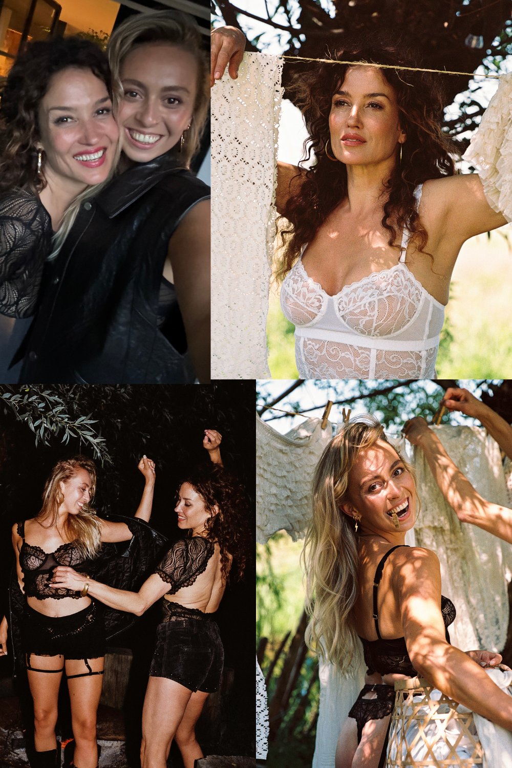 collage elise en katja schuurmans in lingerie