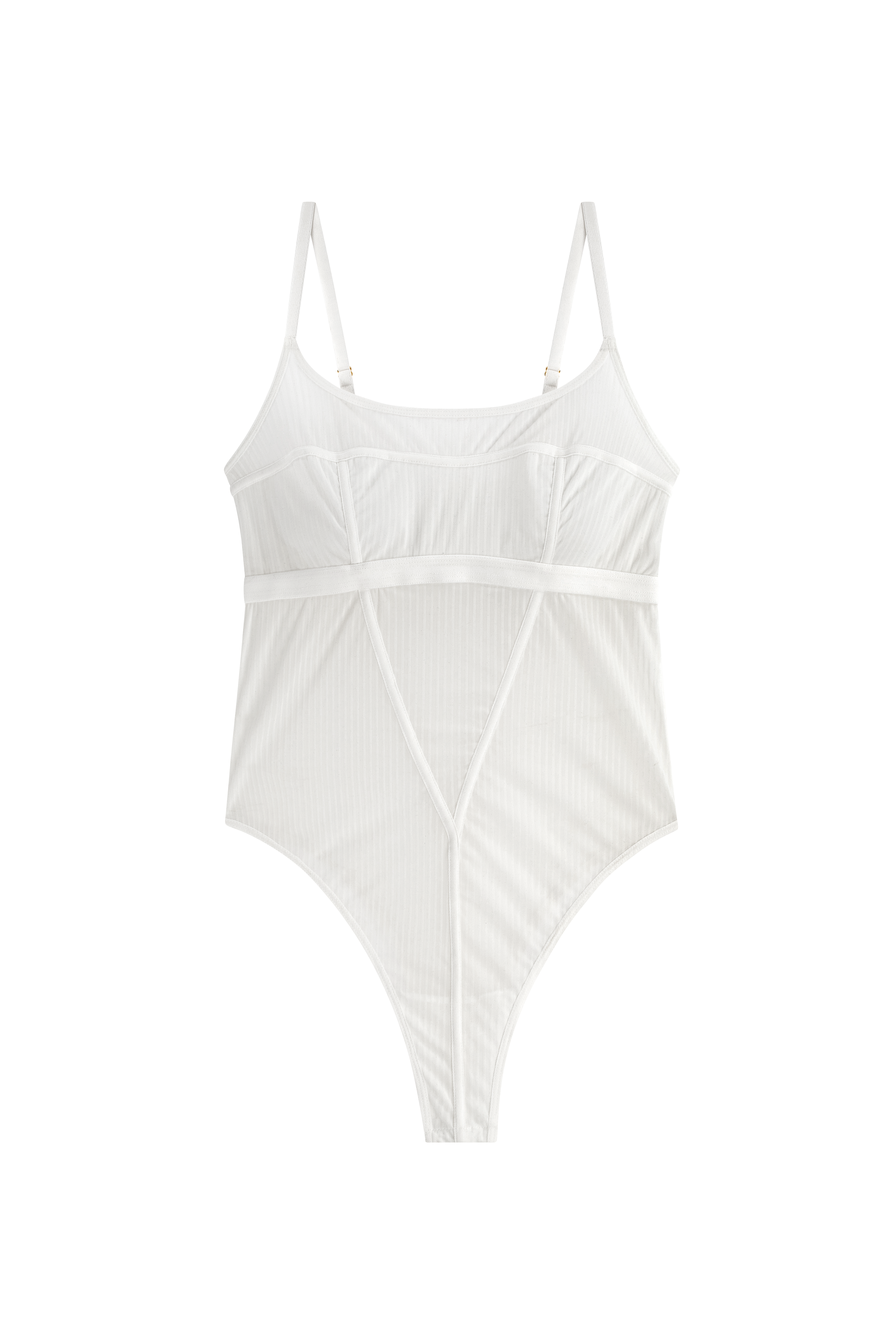 witte lingerie bodysuit van pavo couture